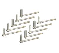 Alberts 844776 Paumelle à visser, crochet en J, avec filetage pré-taraudé, galvanisée, passivée à couche épaisse, diamètre de la tige Ø 16 mm, longueur 165 mm, lot de 10