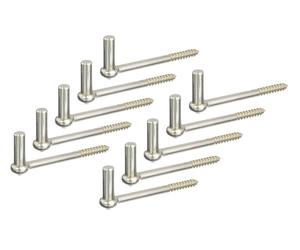 Alberts 844776 Paumelle à visser, crochet en J, avec filetage pré-taraudé, galvanisée, passivée à couche épaisse, diamètre de la tige Ø 16 mm, longueur 165 mm, lot de 10