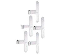 Alberts 844936 Bande centrale de portail, galvanisée, passivée par couche épaisse, forme pointue, à visser, 300 x 40 mm, rouleau Ø 16 mm, lot de 5