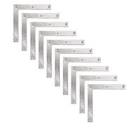 Alberts 844950 Equerre de porte, électro-galvanisé, passivé à couche épaisse, 300 x 300 x 40 mm, set de 10 pièces