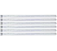 Alberts 845421 Penture | en différents modèles | électro-galvanisé, passivé à couche épaisse | gond Ø 16 mm | taille 1000 x 45 mm | kit de 6