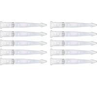 Alberts 845537 Elingue de jet, avec goupille rivetée, électro-zinguée, passivée à couche épaisse, bande 252 x 35 mm, charnière 77 x 48 mm, set de 10 pièces