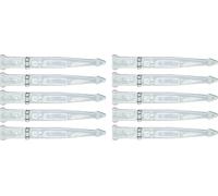Alberts 845568 Elingue de jet, avec goupille rivetée, électro-zinguée, passivée à couche épaisse, bande 300 x 45 mm, charnière 101 x 63 mm, set de 10 pièces
