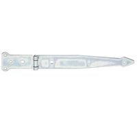 Alberts 845568 Elingue de jet, avec goupille rivetée, électro-zinguée, passivée à couche épaisse, bande 300 x 45 mm, charnière 101 x 63 mm, set de 10 pièces