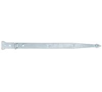 Alberts 845599 Elingue de jet, avec goupille rivetée, électro-zinguée, passivée à couche épaisse, bande 600 x 45 mm, charnière 101 x 63 mm, set de 10 pièces