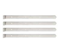 Alberts 845964 Paumelle de volet | en différentes versions | acier inoxydable | rouleau ⌀13 mm | taille 600 x 40 mm | kit de 4