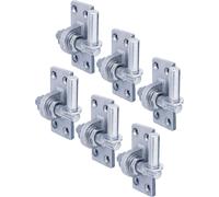 Alberts 846015 Gond à visser, réglable de 20 mm, électro-galvanisé, passivé à couche épaisse, dimension de la broche Ø16 mm, plaque 105 x 45 mm, set de 6 pièces