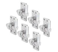 Alberts 846015 Gond à visser, réglable de 20 mm, électro-galvanisé, passivé à couche épaisse, dimension de la broche Ø16 mm, plaque 105 x 45 mm, set de 6 pièces