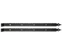 Alberts 846138 Charnière de magasin | en différentes versions | noir | rouleau Ø16 mm | taille 820 x 45 mm | kit de 2