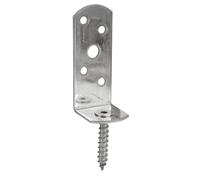 Alberts 846299 Équerre pour clôture tressée Forme L | en différents modèles | acier inoxydable | hauteur totale 115 mm | kit de 24