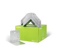 Alberts 846602 Équerre d'assemblage | galvanisée Sendzimir | 105 x 105 x 90 mm | kit de 25
