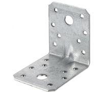 Alberts 846619 : Connecteurs d'angle pour charges lourdes, avec nervure, galvanisés à chaud, dimensions 90 x 90 x 65 mm, lot de 48