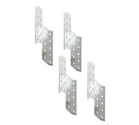 Alberts 846848 Équerre renvoyée | utilisable à gauche et à droite | galvanisée Sendzimir | 32 x 32 x 170 mm | kit de 4