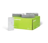 Alberts 847074 Platine d'assemblage | galvanisée Sendzimir | 80 x 40 mm | kit de 25
