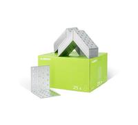 Alberts Lochplattenwinkel | sendzimir galvanisé | 100 x 100 x 80 mm | 25er Set