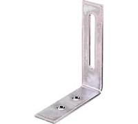 Alberts 847623 Équerre réglable | avec trou oblong | électro-galvanisé, passivé à couche épaisse | 65 x 80 x 20 mm | kit de 25