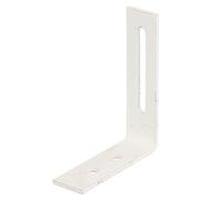 Alberts 847630 Équerre réglable | avec trou oblong | plastifiée, en blanc | 65 x 80 x 20 mm | kit de 50