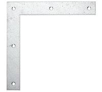 Alberts 120 x équerre d'angle 120 x 120 x 20 mm - galvanisé sendzimir, avec trous de vis encastrés