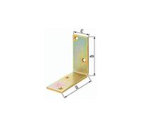 GAH Alberts Equerre de poutre L200x200 mmmm Largeur 40 mm acier épaisseur 5 mm électro-galvanisé jaune