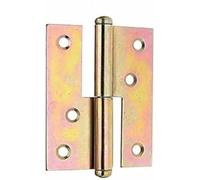 Alberts 847944 Paumelle universelle | utilisable à gauche ou à droite | galvanisé Sendzimir | 80 x 65 mm | kit de 20