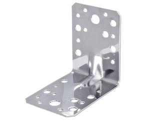 Alberts 848224 Équerre d'assemblage renforcée avec nervure | acier inoxydable | 90 x 90 x 65 mm | kit de 10