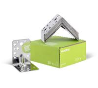 Alberts 848231 Équerre d'assemblage renforcée avec nervure | acier inoxydable | 105 x 105 x 90 mm | kit de 25