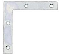 Alberts 848958 Équerre de meuble | galvanisé Sendzimir | 60 x 60 x 10 mm | kit de 50