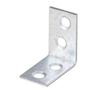 Alberts 849306 Équerre de chaise | galvanisé Sendzimir | 25 x 25 x 14 mm | kit de 100