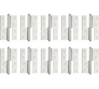 Alberts 849863 Charnière à levier, gauche ou droite, galvanisé sendzimir, 120 x 88 mm, set de 10 pièces