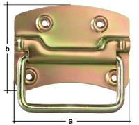 Alberts 851002 Poignée de caisse, électro-galvanisée, passivée couche épaisse, 120 x 85 mm, set de 10 pièces