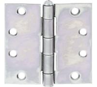 Alberts 851538 Charnière, large, galvanisée sendzimir, 100 x 102 mm, set de 20 pièces