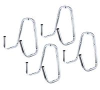 Alberts 856007 Crochet mural, doublement coudé, électro-galvanisé bleu, diamètre Ø18 mm, 165 x 250 x 130 mm, set de 4 pièces