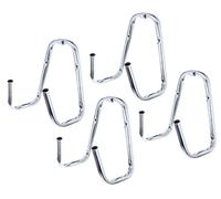 Alberts 856007 Crochet mural, doublement coudé, électro-galvanisé bleu, diamètre Ø18 mm, 165 x 250 x 130 mm, set de 4 pièces