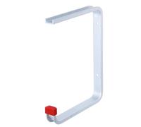 Alberts 856847 Crochet de plafond, coudé, aluminium, profondeur de crochet 175 mm, hauteur totale 220 mm, set de 10 pièces