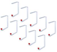 Alberts 856847 Crochet de plafond, coudé, aluminium, profondeur de crochet 175 mm, hauteur totale 220 mm, set de 10 pièces