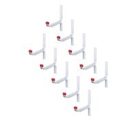 Alberts 856878 Crochet mural, coudé, aluminium, profondeur 170 mm, hauteur 215 mm, lot de 10