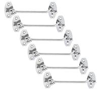 Alberts 857349 Crochet contrevent | avec platines d'angle ou œillets sur les platines | électro-galvanisé, passivé à couche épaisse | longueur 120 mm | crochet Ø 5,8 mm | kit de 6