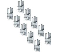Alberts 858681 Gond à visser, réglable, électro-galvanisé, passivé à couche épaisse, dimension de la broche Ø13 mm, plaque 100 x 40 mm, set de 10 pièces