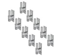 Alberts 858698 Gond à visser, réglable, électro-galvanisé, passivé à couche épaisse, dimension de la broche Ø16 mm, plaque 100 x 40 mm, set de 10 pièces
