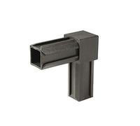 Alberts 859831 Raccord XD pour tubes carrés | 90° | plastique, en noir | 20 x 20 x 1,5 mm | kit de 10