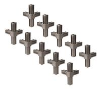 Alberts 859930 Raccord de tuyaux XD, pièce en T et une autre sortie à angle droit, plastique, noir, 30 x 30 x 2,0 mm, set de 10 pièces