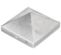 Alberts 860011 Capuchon de poteau pour poteaux en bois | forme haute | fonte d'aluminium | brut | 120 x 120 mm | kit de 10