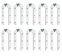 Alberts 860172 Bande d'échelle, courbée, galvanisée, taille 200 x 21 mm, set de 10 pièces