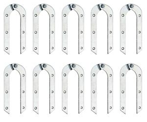Alberts 860172 Bande d'échelle, courbée, galvanisée, taille 200 x 21 mm, set de 10 pièces