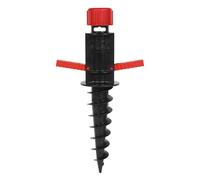 Alberts 860486 Ancre à enfoncer | convient à tous les tubes verticaux de Ø 17 à 33 mm | plastique, en noir/rouge | longueur 400 mm | kit de 10