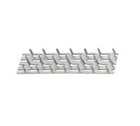 Alberts 861711 : Plaque de fixation, galvanisée Sendzimir, à enfoncer, dimensions 102 x 25 mm, longueur de clou 8 mm, lot de 40