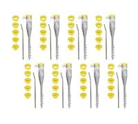 Alberts 862206 Ancre à enfoncer pour tubes | convient à tous les tubes verticaux de Ø 25 à 65 mm | galvanisé à chaud | longueur 560 mm | kit de 8