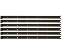 Alberts 862800 Ruban de magasin, droit, extrémité en queue de carpe, noir, rouleau Ø 14 mm, dimensions 800 x 35 mm, lot de 6