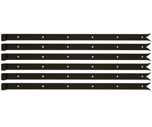 Alberts 862800 Ruban de magasin, droit, extrémité en queue de carpe, noir, rouleau Ø 14 mm, dimensions 800 x 35 mm, lot de 6