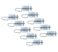Alberts 863333 Verrou de serrure à boulon | avec boucle fixe | Galvanisé bleu | Plaque 66 x 80 mm | Boulon 11,5 x 200 mm | Lot de 10 |